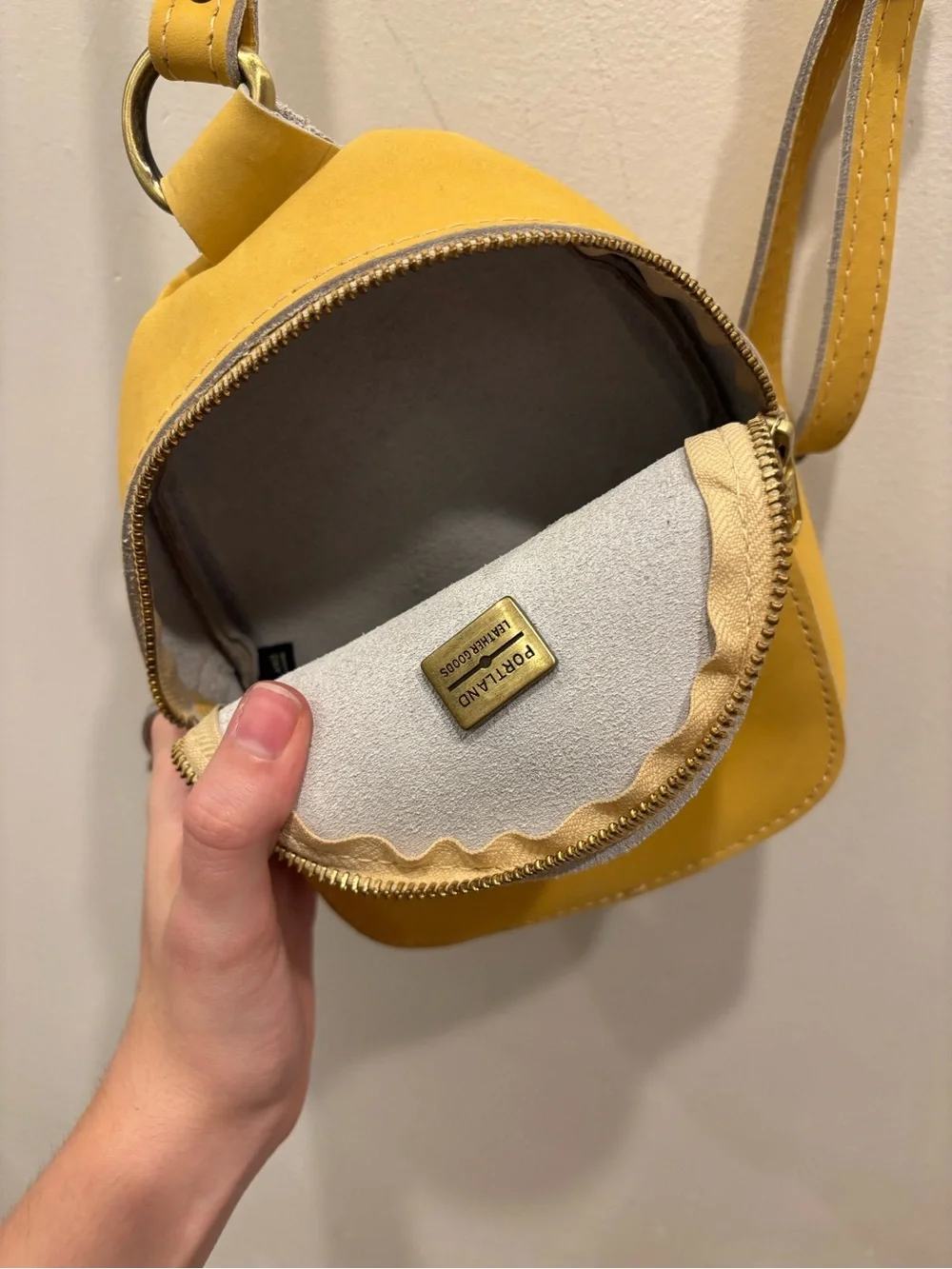 Portland Leather Mustard Yellow Crossbody Bag